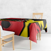 Belgium Tablecloth with Black Red Lion Crest Flag Flame Spirit