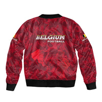 Belgium Bomber Jacket with Football Red Map Crest Rose Spirit