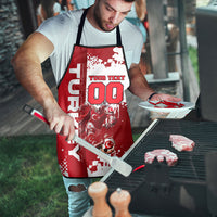 Personalized Turkey Football Apron Turkish Flag Grey Wolf Skyline