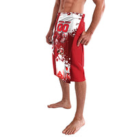 Personalized Turkey Football Lavalava Turkish Flag Grey Wolf Skyline