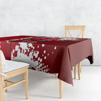 Personalized Turkey Football Tablecloth Turkish Flag Grey Wolf Skyline