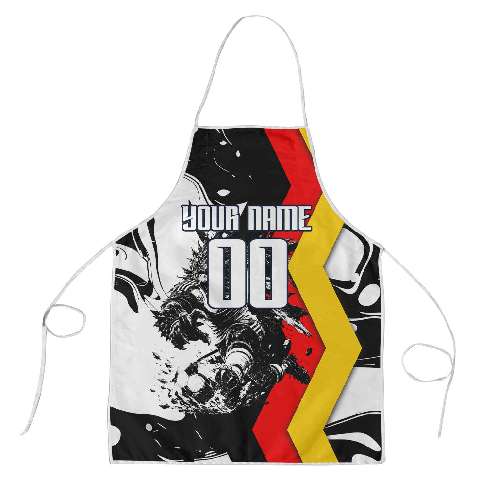 Personalized Germany Football 2026 Eagle Mascot Apron German Flag Heritage - Soccer Ball Burst