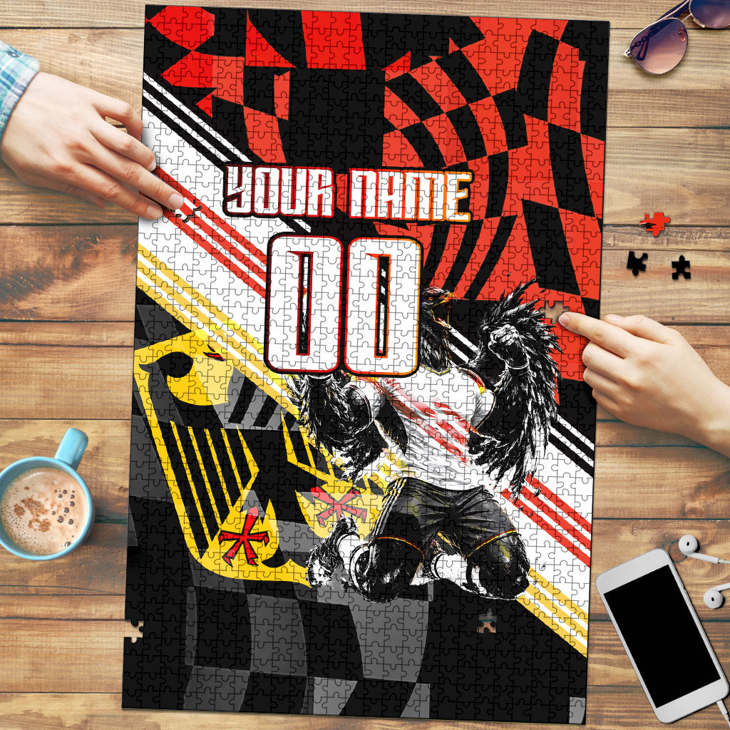 Personalized Germany Football Puzzle Deutschland Power Eagle Mascot - Championship Spirit