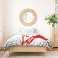 Switzerland Flag Bedding Set Swiss Map Red-White Distressed - Wonder Print Shop