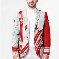 Switzerland Flag Blazer Swiss Map Red-White Distressed - Wonder Print Shop