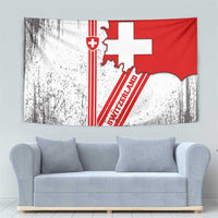 Switzerland Flag Tapestry Swiss Map Red-White Distressed - Wonder Print Shop