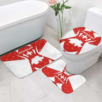 Switzerland Flag Bathroom Set with Floral Pattern Red and White Sportswear - Wonder Print Shop