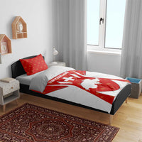 Switzerland Flag Bedding Set with Floral Pattern Red and White Sportswear - Wonder Print Shop