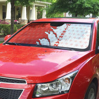 Switzerland Map Scratch Claw Swiss Flag Auto Sun Shade with Vertical Text - Wonder Print Shop