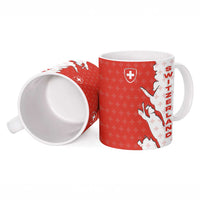 Switzerland Map Scratch Claw Swiss Flag Ceramic Mug with Vertical Text - Wonder Print Shop