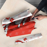 Switzerland Map Scratch Claw Swiss Flag Umbrella with Vertical Text - Wonder Print Shop