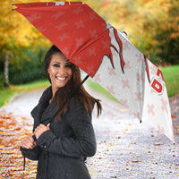 Switzerland Map Scratch Claw Swiss Flag Umbrella with Vertical Text - Wonder Print Shop