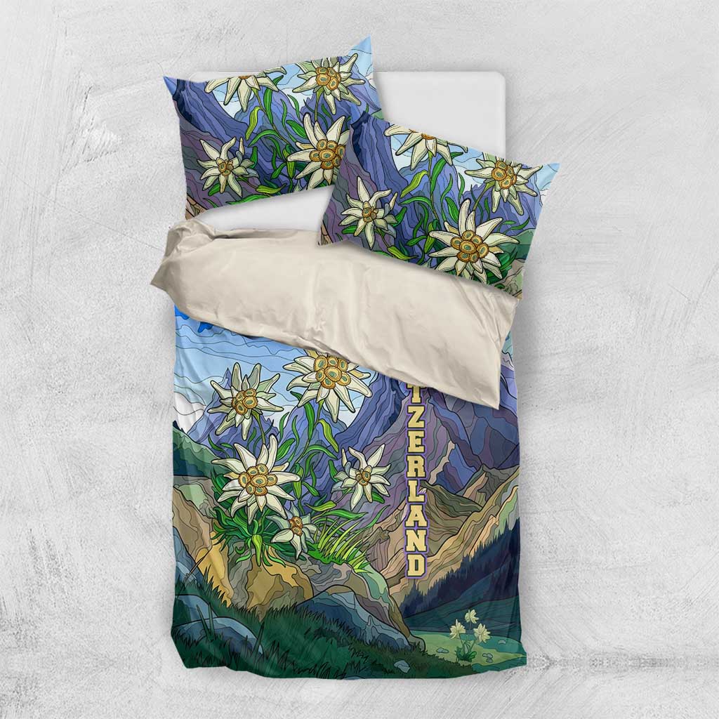 Edelweiss Flower Switzerland Mountain Bedding Set - Wonder Print Shop