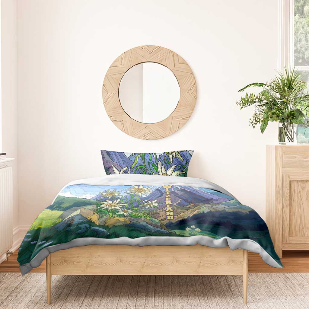 Edelweiss Flower Switzerland Mountain Bedding Set - Wonder Print Shop