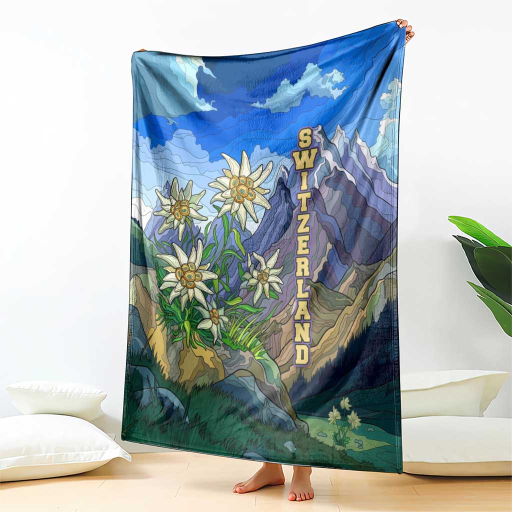 Edelweiss Flower Switzerland Mountain Blanket - Wonder Print Shop