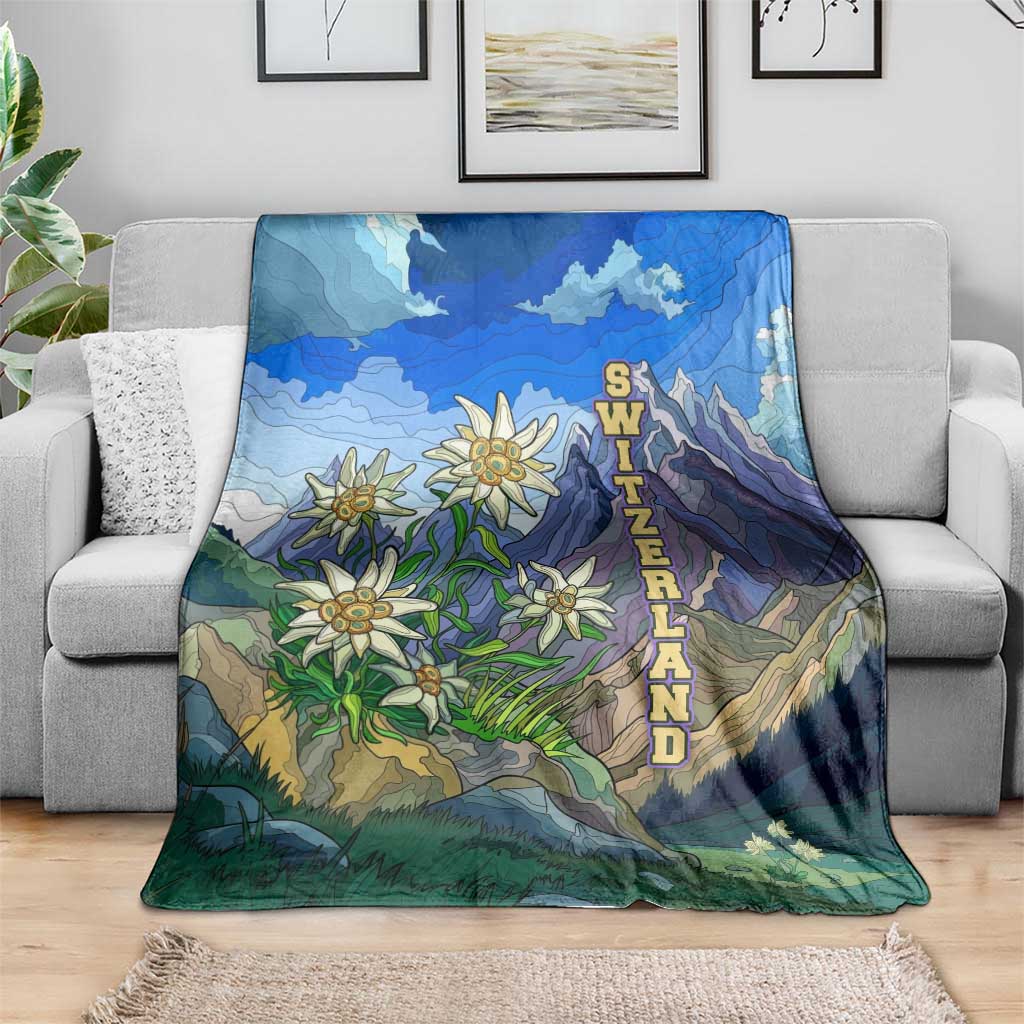 Edelweiss Flower Switzerland Mountain Blanket - Wonder Print Shop