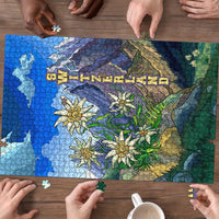 Edelweiss Flower Switzerland Mountain Puzzle - Wonder Print Shop