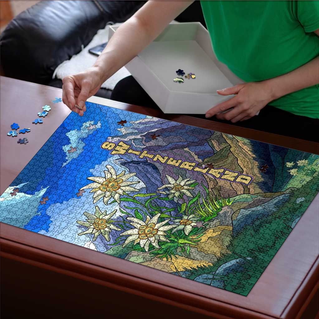 Edelweiss Flower Switzerland Mountain Puzzle - Wonder Print Shop