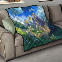 Edelweiss Flower Switzerland Mountain Quilt - Wonder Print Shop