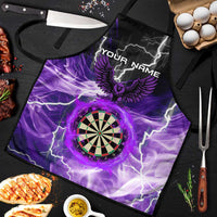 Personalized Purple Lightning Darts Board Apron with Owl Graphic - Wonder Print Shop