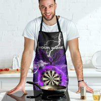 Personalized Purple Lightning Darts Board Apron with Owl Graphic - Wonder Print Shop