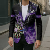 Personalized Purple Lightning Darts Board Blazer with Owl Graphic - Wonder Print Shop