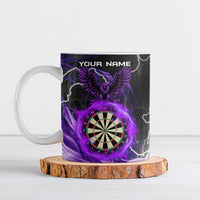 Personalized Purple Lightning Darts Board Ceramic Mug with Owl Graphic - Wonder Print Shop