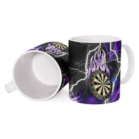 Personalized Purple Lightning Darts Board Ceramic Mug with Owl Graphic - Wonder Print Shop