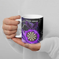 Personalized Purple Lightning Darts Board Ceramic Mug with Owl Graphic - Wonder Print Shop