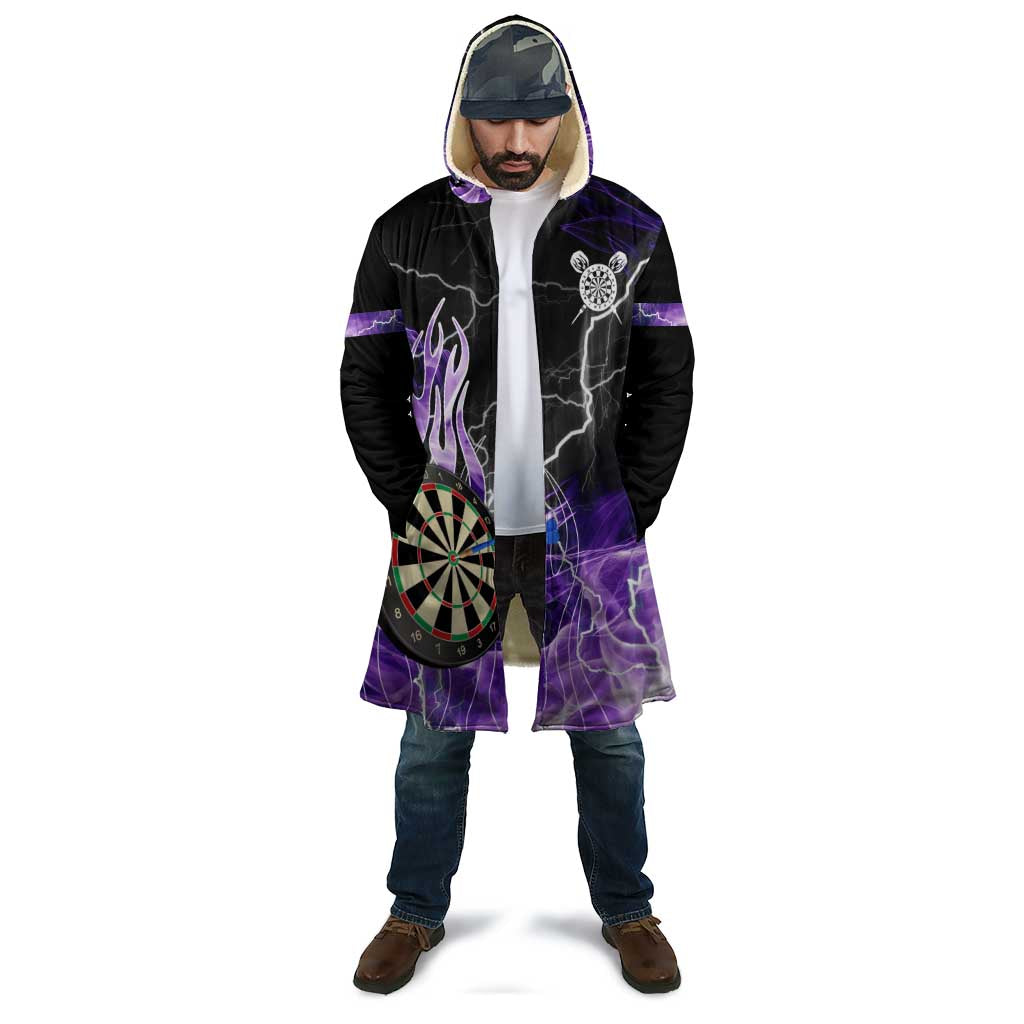 Personalized Purple Lightning Darts Board Cloak with Owl Graphic - Wonder Print Shop