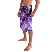 Personalized Purple Lightning Darts Board Lavalava with Owl Graphic - Wonder Print Shop