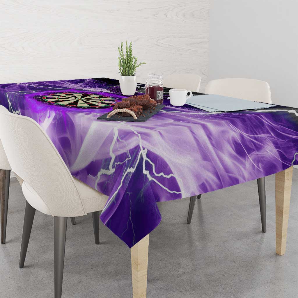 Personalized Purple Lightning Darts Board Tablecloth with Owl Graphic - Wonder Print Shop