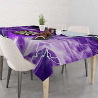 Personalized Purple Lightning Darts Board Tablecloth with Owl Graphic - Wonder Print Shop