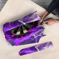 Personalized Purple Lightning Darts Board Umbrella with Owl Graphic - Wonder Print Shop