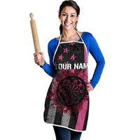Personalized Pink Ribbon and American Flag Darts Apron - Wonder Print Shop