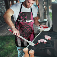 Personalized Pink Ribbon and American Flag Darts Apron - Wonder Print Shop