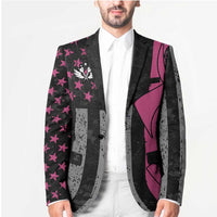 Personalized Pink Ribbon and American Flag Darts Blazer - Wonder Print Shop