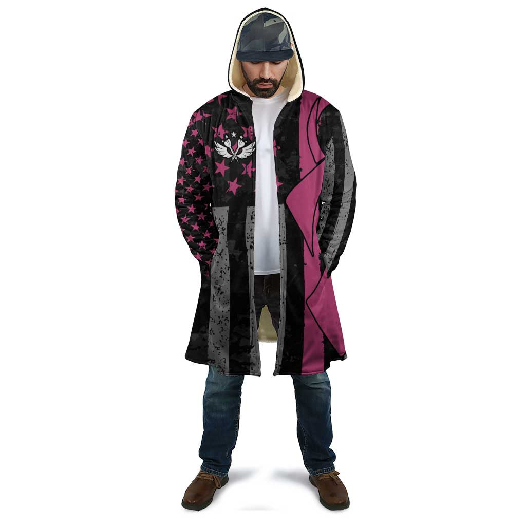 Personalized Pink Ribbon and American Flag Darts Cloak - Wonder Print Shop