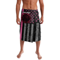 Personalized Pink Ribbon and American Flag Darts Lavalava - Wonder Print Shop