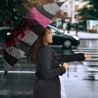 Personalized Pink Ribbon and American Flag Darts Umbrella - Wonder Print Shop