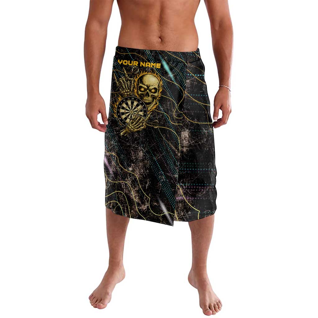 Personalized Skull and Darts Graphic Lavalava with Neon Design - Wonder Print Shop