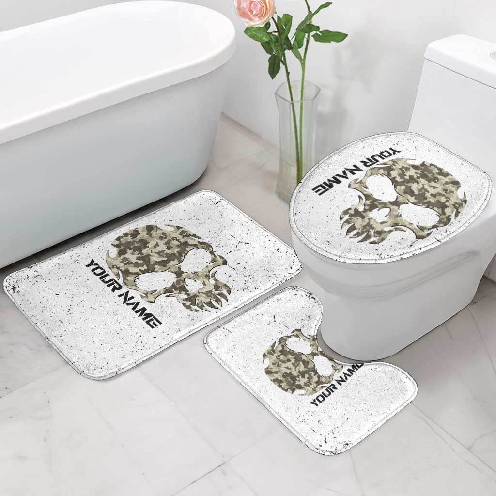 Personalized Camouflage Skull and American Flag Darts Bathroom Set - Wonder Print Shop