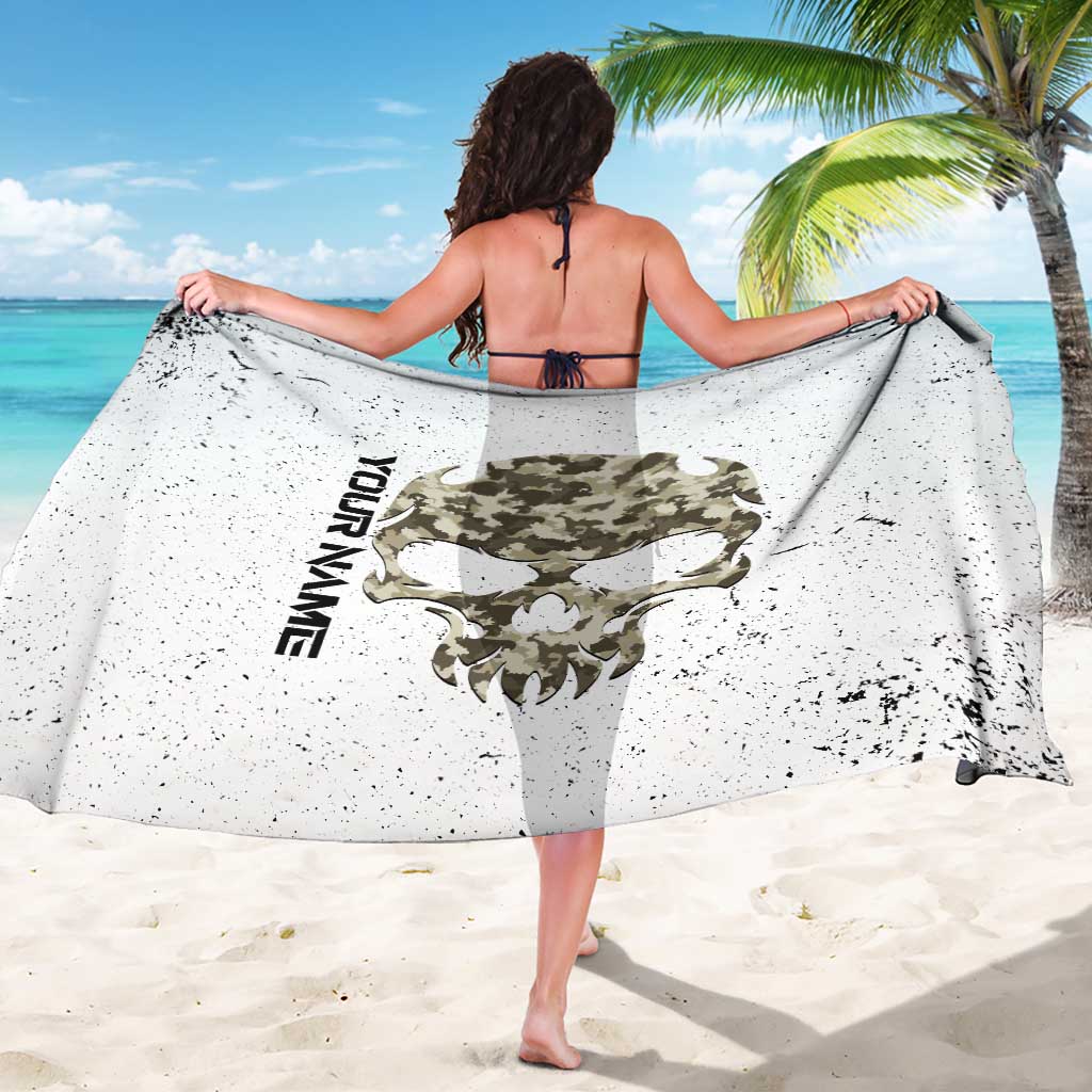 Personalized Camouflage Skull and American Flag Darts Sarong - Wonder Print Shop
