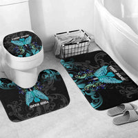 Personalized Elegant Wings and Dartboard Design Bathroom Set with Swirling Floral Patterns - Wonder Print Shop