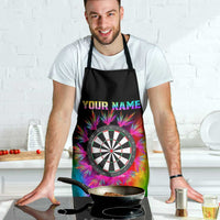 Personalized Colorful Neon Darts Apron with Bold Abstract Background - Wonder Print Shop