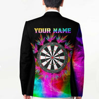 Personalized Colorful Neon Darts Blazer with Bold Abstract Background - Wonder Print Shop