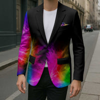 Personalized Colorful Neon Darts Blazer with Bold Abstract Background - Wonder Print Shop