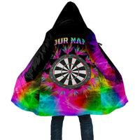Personalized Colorful Neon Darts Cloak with Bold Abstract Background - Wonder Print Shop