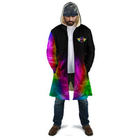 Personalized Colorful Neon Darts Cloak with Bold Abstract Background - Wonder Print Shop