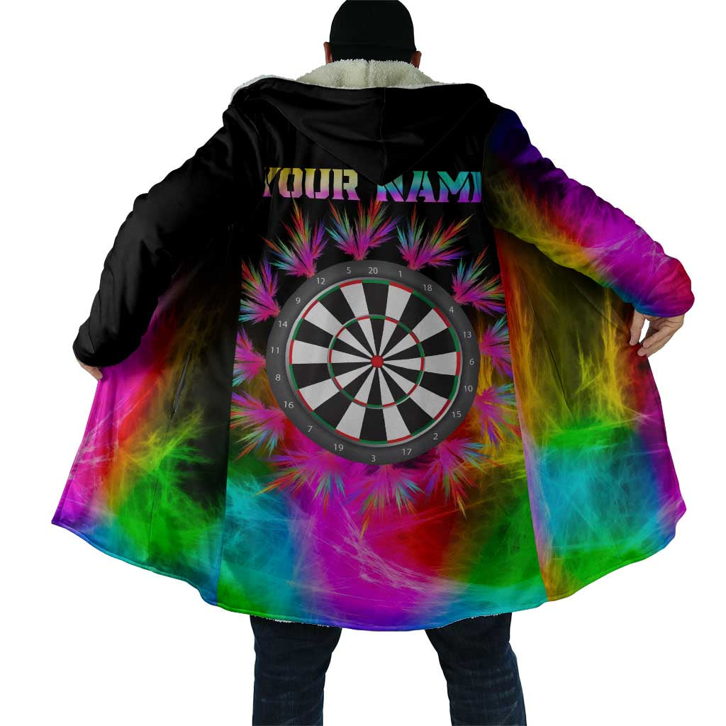 Personalized Colorful Neon Darts Cloak with Bold Abstract Background - Wonder Print Shop